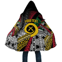 Vanuatu Proud to be Ni-van Personalised Cloak with Mutis En Atan Patterns LT9 Unisex Black - Polynesian Pride