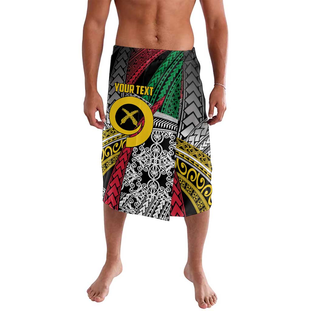 Vanuatu Proud to be Ni-van Personalised Lavalava with Mutis En Atan Patterns LT9 Black - Polynesian Pride