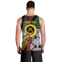 Vanuatu Proud to be Ni-van Personalised Men Tank Top with Mutis En Atan Patterns LT9 - Polynesian Pride