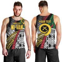 Vanuatu Proud to be Ni-van Personalised Men Tank Top with Mutis En Atan Patterns LT9 - Polynesian Pride