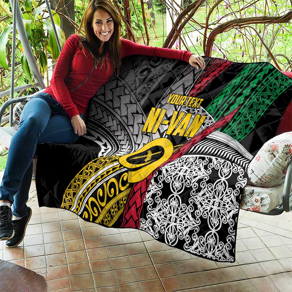 Vanuatu Proud to be Ni-van Personalised Quilt with Mutis En Atan Patterns LT9 - Polynesian Pride
