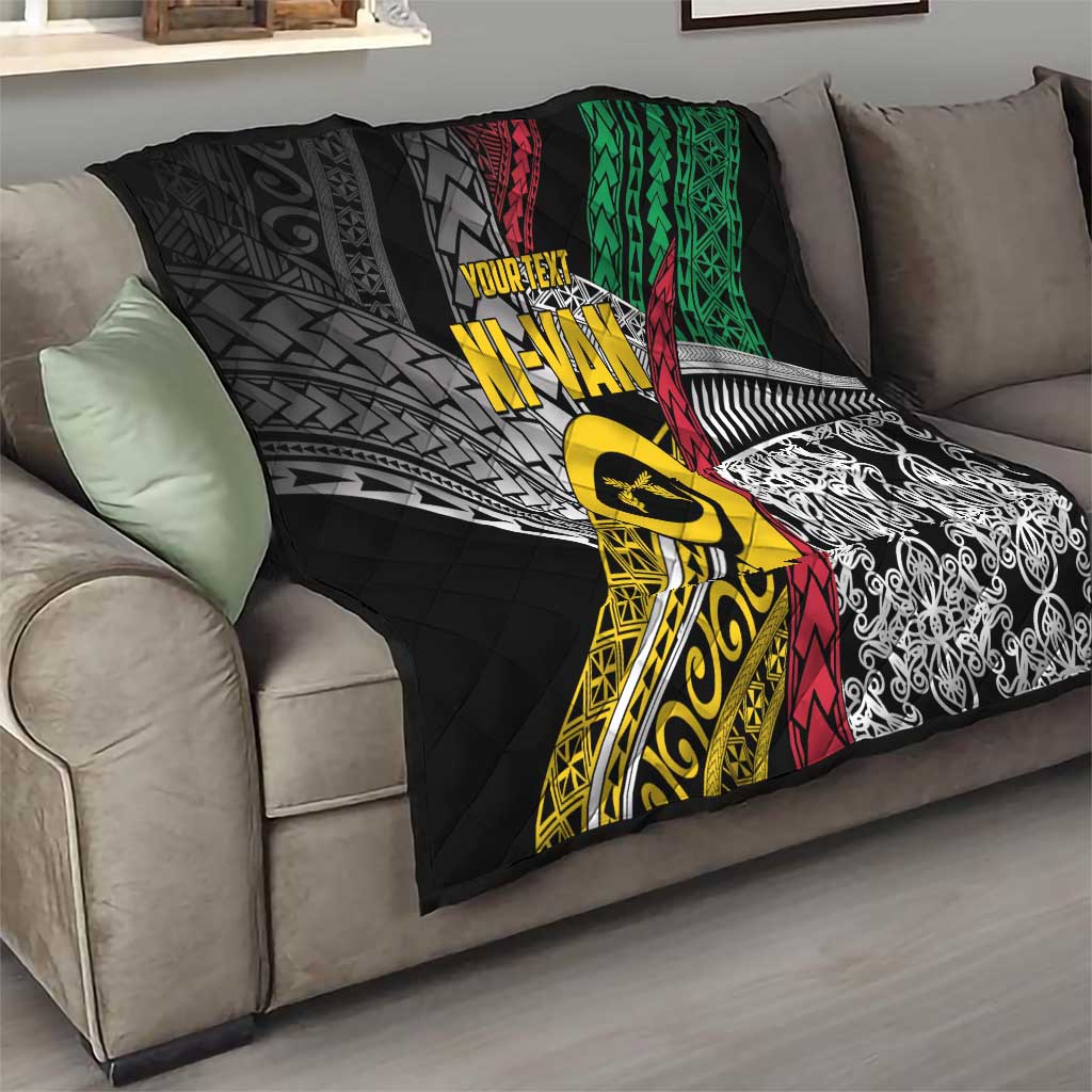 Vanuatu Proud to be Ni-van Personalised Quilt with Mutis En Atan Patterns LT9 - Polynesian Pride