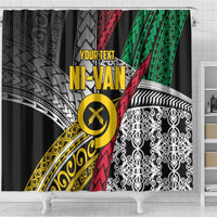 Vanuatu Proud to be Ni-van Personalised Shower Curtain with Mutis En Atan Patterns LT9 - Polynesian Pride