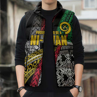 Vanuatu Proud to be Ni-van Personalised Sleeveless Puffer Jacket with Mutis En Atan Patterns LT9 - Polynesian Pride