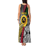 Vanuatu Proud to be Ni-van Personalised Tank Maxi Dress with Mutis En Atan Patterns LT9 - Polynesian Pride