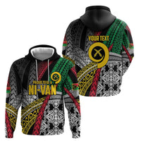 Vanuatu Proud to be Ni-van Personalised Zip Hoodie with Mutis En Atan Patterns LT9 - Polynesian Pride