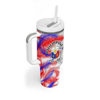 Custom Philippines Anzkals Football Tumbler With Handle Pilipinas Be Unique LT9 - Polynesian Pride