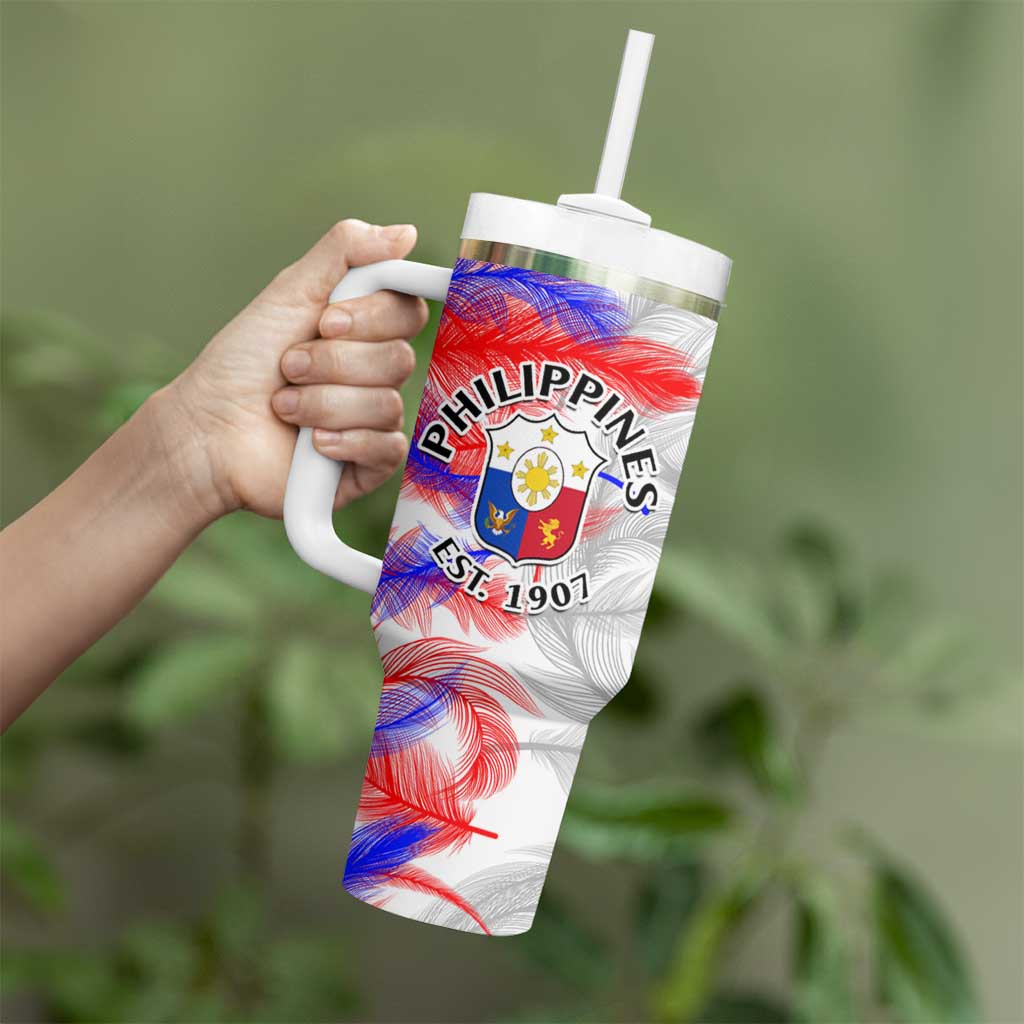Custom Philippines Anzkals Football Tumbler With Handle Pilipinas Be Unique LT9 - Polynesian Pride