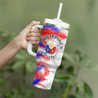 Custom Philippines Anzkals Football Tumbler With Handle Pilipinas Be Unique LT9 - Polynesian Pride