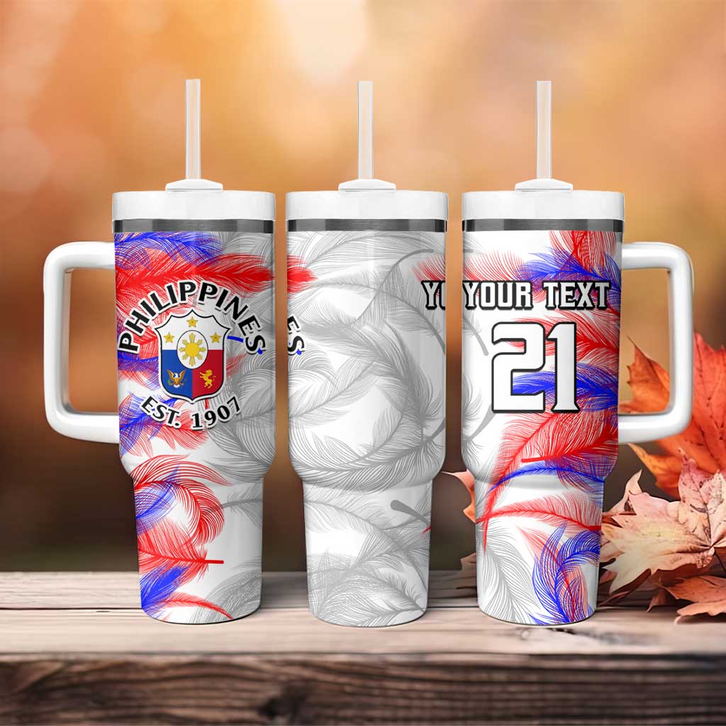 Custom Philippines Anzkals Football Tumbler With Handle Pilipinas Be Unique LT9 - Polynesian Pride