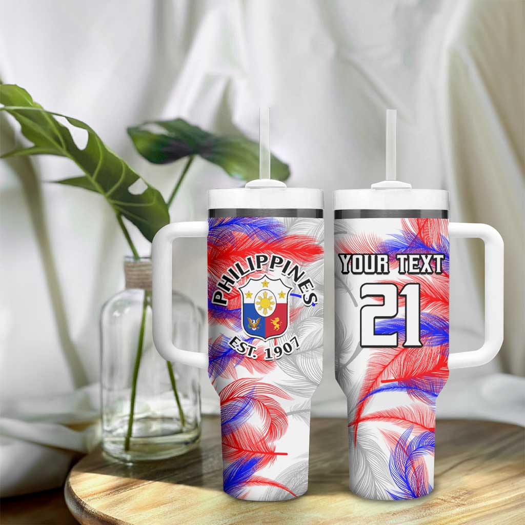 Custom Philippines Anzkals Football Tumbler With Handle Pilipinas Be Unique LT9 - Polynesian Pride