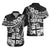 Fiji Islands Hawaiian Shirt Coat of Arms Fijian Flower Polynesian Pattern - Black LT9 - Polynesian Pride