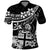 Fiji Islands Polo Shirt Coat of Arms Fijian Flower Polynesian Pattern Black LT9 Black - Polynesian Pride