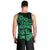 Fiji Islands Men Tank Top Coat of Arms Fijian Flower Polynesian Pattern - Green LT9 - Polynesian Pride