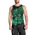 Fiji Islands Men Tank Top Coat of Arms Fijian Flower Polynesian Pattern - Green LT9 - Polynesian Pride