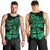 Fiji Islands Men Tank Top Coat of Arms Fijian Flower Polynesian Pattern - Green LT9 - Polynesian Pride