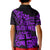 Fiji Islands Kid Polo Shirt Coat of Arms Fijian Flower Polynesian Pattern - Purple LT9 - Polynesian Pride