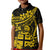 Fiji Islands Kid Polo Shirt Coat of Arms Fijian Flower Polynesian Pattern - Yellow LT9 Kid Yellow - Polynesian Pride