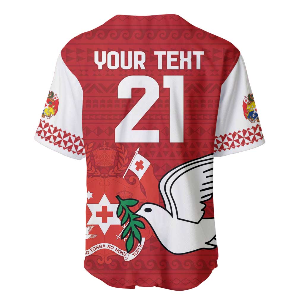 Custom Tonga Rugby Baseball Jersey Mate Maa Kupesi Style LT9 - Polynesian Pride
