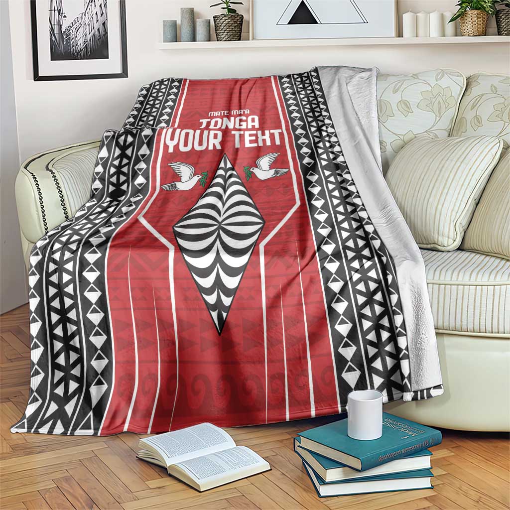 Custom Tonga Rugby Blanket Mate Maa Kupesi Style LT9 Red - Polynesian Pride