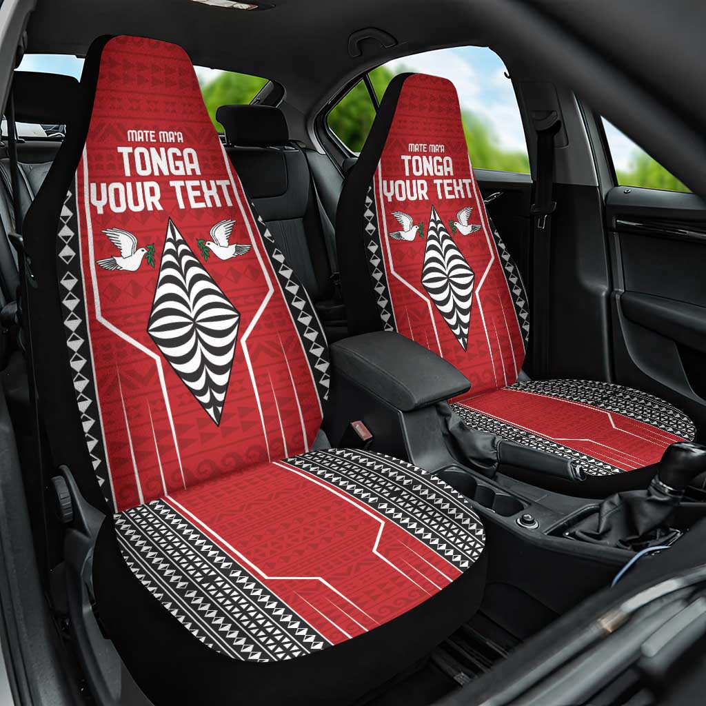 Custom Tonga Rugby Car Seat Cover Mate Maa Kupesi Style LT9 One Size Red - Polynesian Pride