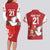 Custom Tonga Rugby Couples Matching Long Sleeve Bodycon Dress and Hawaiian Shirt Mate Maa Kupesi Style