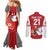 Custom Tonga Rugby Couples Matching Mermaid Dress and Long Sleeve Button Shirt Mate Maa Kupesi Style