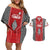 Custom Tonga Rugby Couples Matching Off Shoulder Short Dress and Hawaiian Shirt Mate Maa Kupesi Style