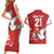 Custom Tonga Rugby Couples Matching Short Sleeve Bodycon Dress and Hawaiian Shirt Mate Maa Kupesi Style