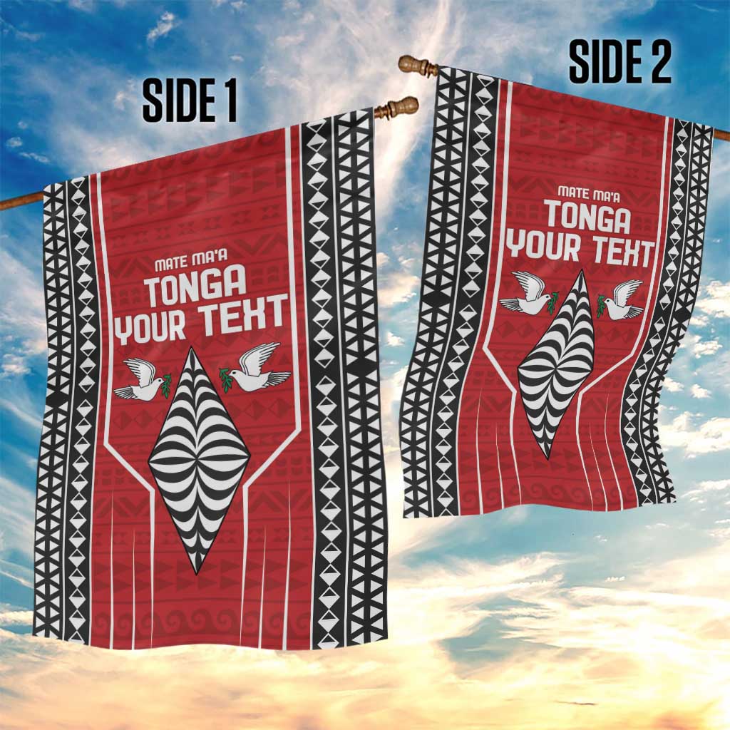 Custom Tonga Rugby Garden Flag Mate Maa Kupesi Style LT9 - Polynesian Pride