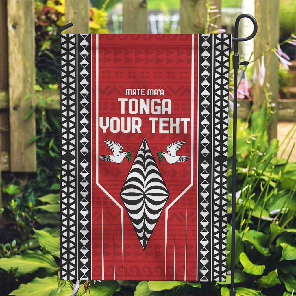 Custom Tonga Rugby Garden Flag Mate Maa Kupesi Style LT9 Garden Flag Red - Polynesian Pride