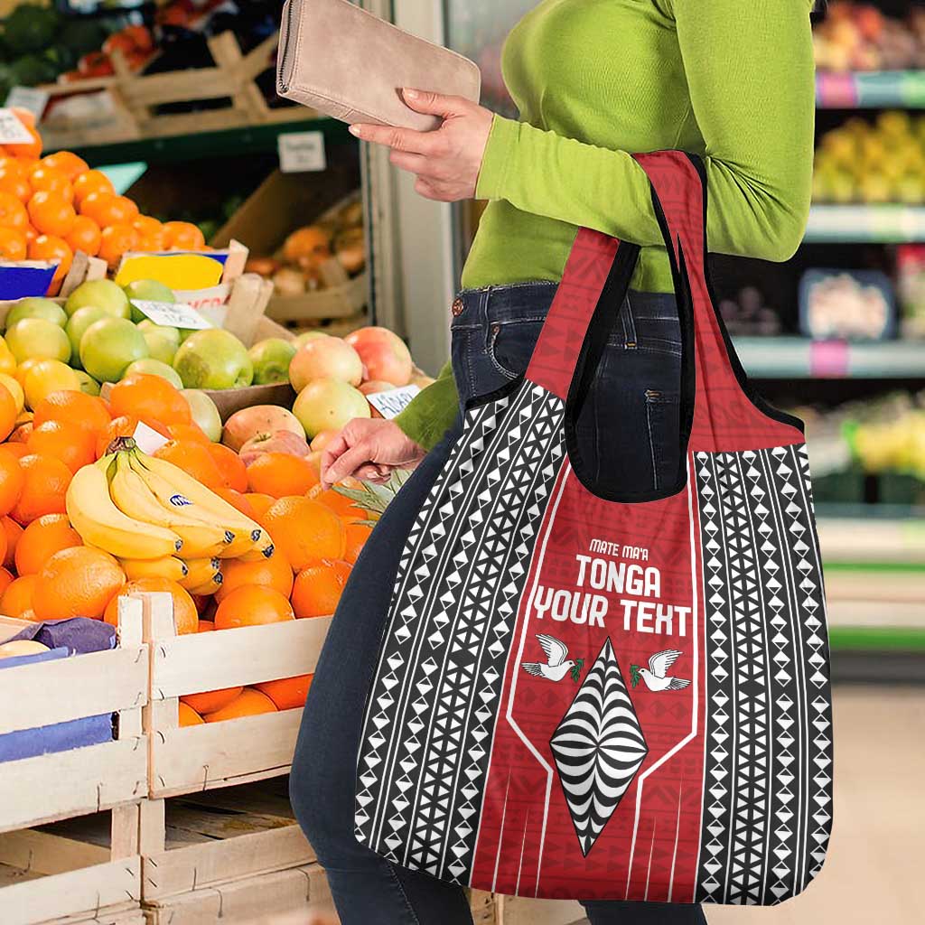 Custom Tonga Rugby Grocery Bag Mate Maa Kupesi Style LT9 - Polynesian Pride