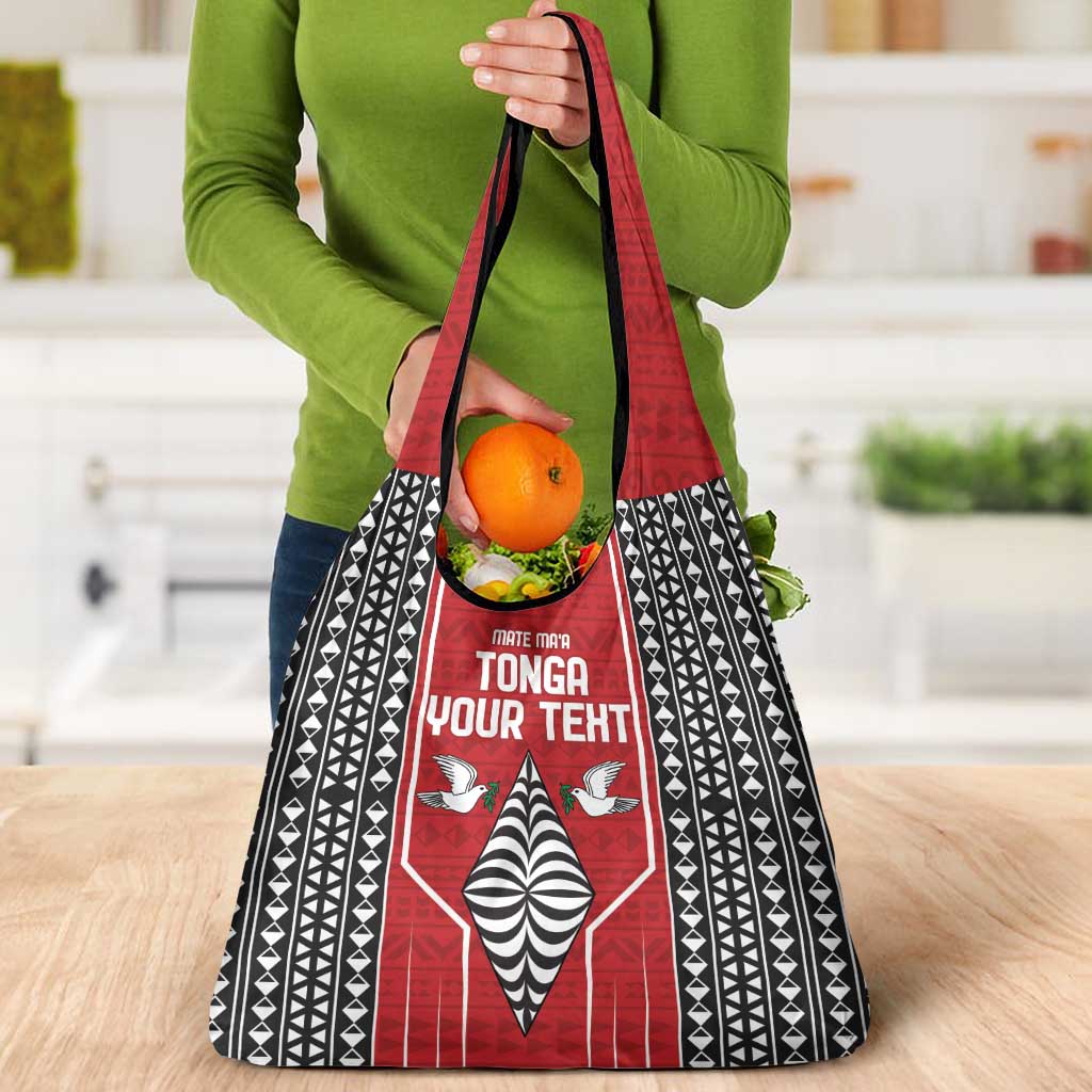 Custom Tonga Rugby Grocery Bag Mate Maa Kupesi Style LT9 - Polynesian Pride