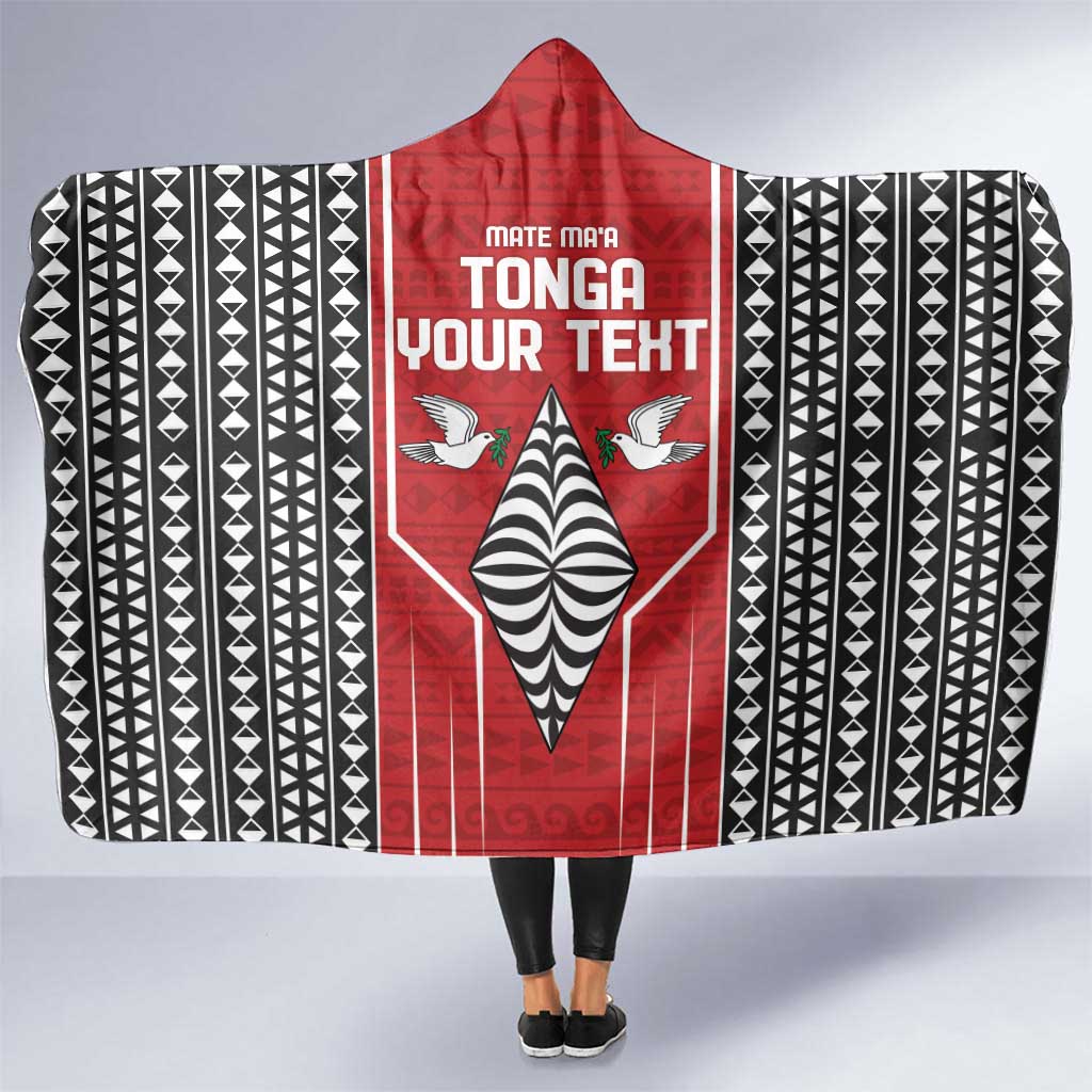 Custom Tonga Rugby Hooded Blanket Mate Maa Kupesi Style