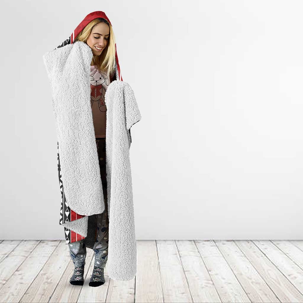 Custom Tonga Rugby Hooded Blanket Mate Maa Kupesi Style LT9 - Polynesian Pride