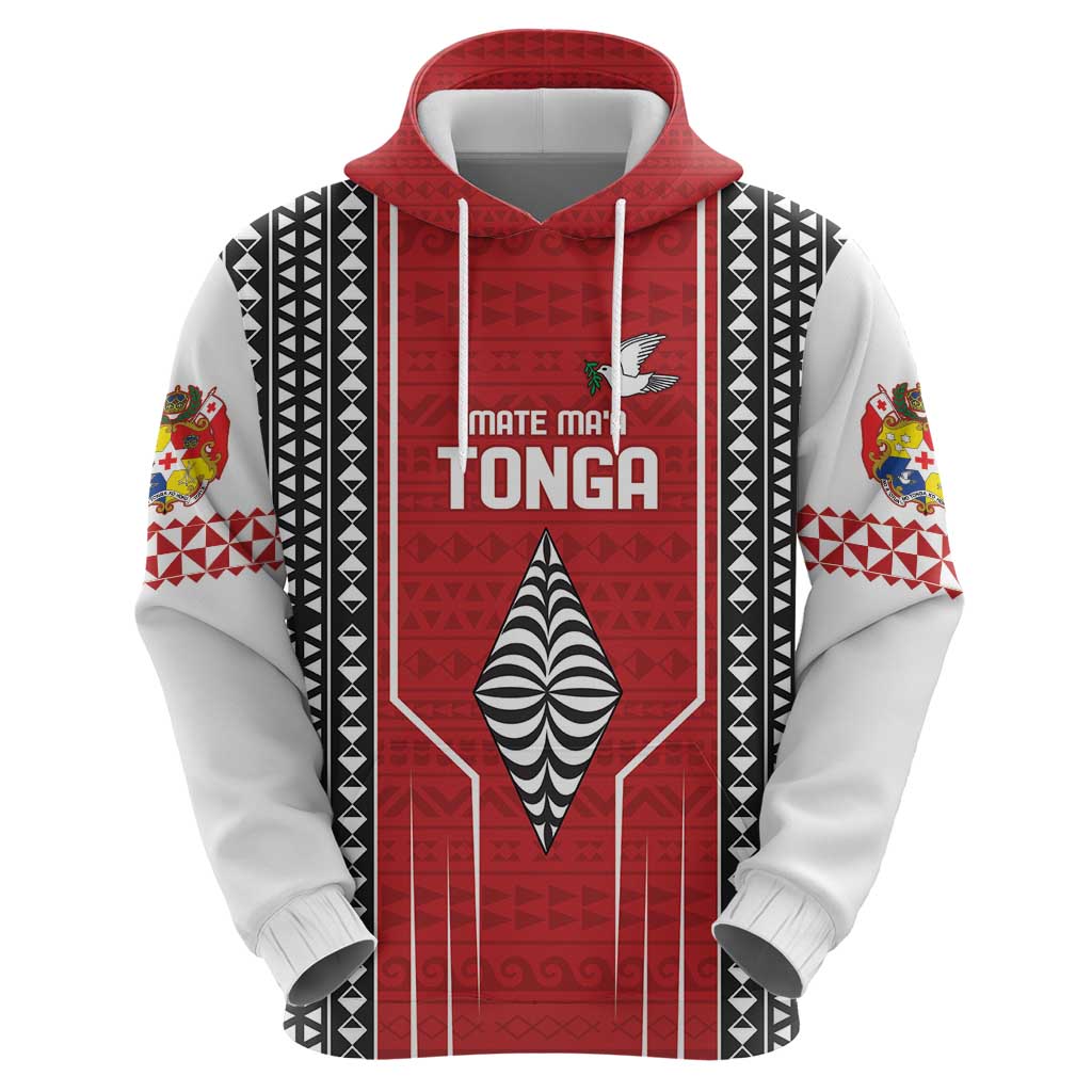 Custom Tonga Rugby Hoodie Mate Maa Kupesi Style LT9 - Polynesian Pride