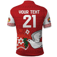 Custom Tonga Rugby Polo Shirt Mate Maa Kupesi Style LT9 - Polynesian Pride
