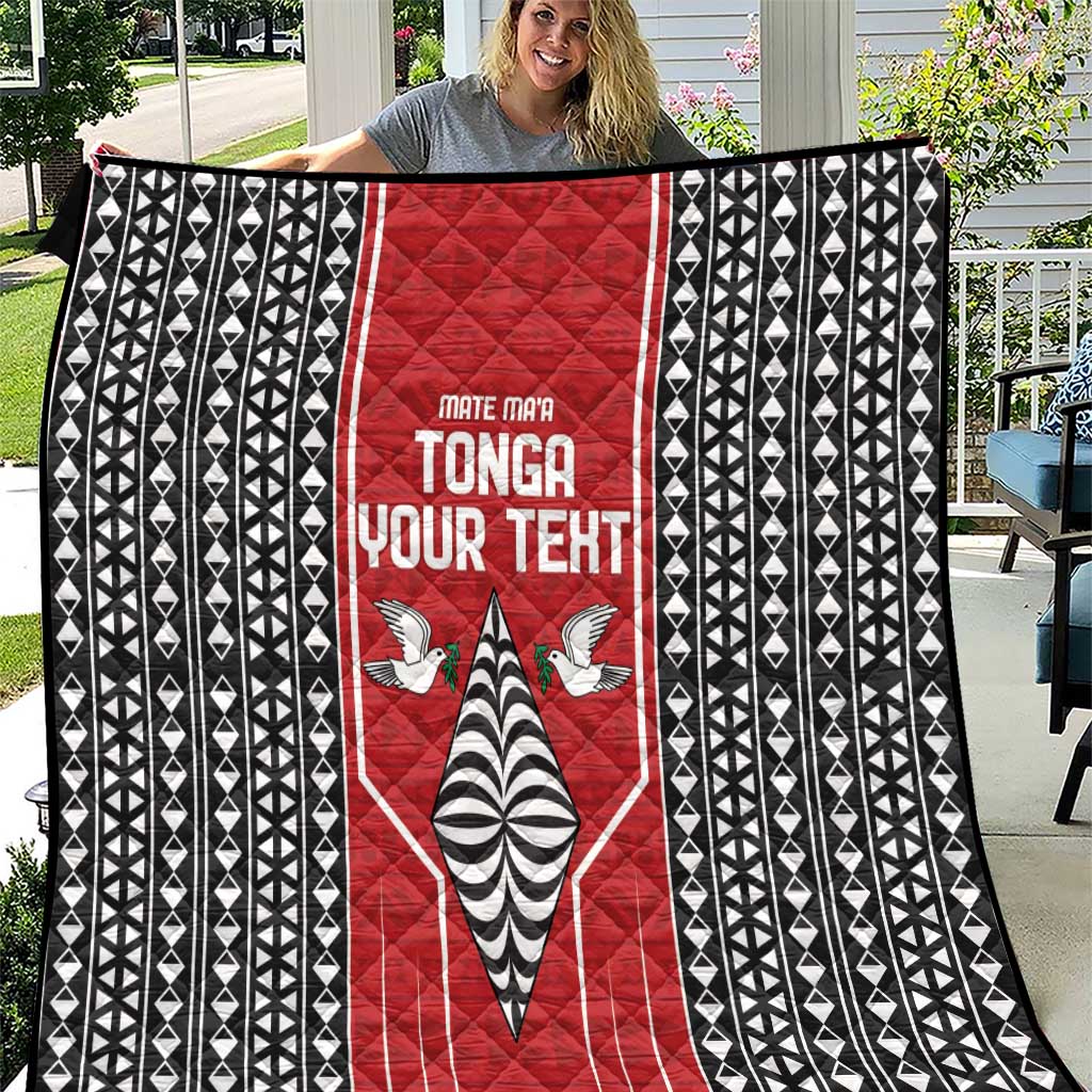 Custom Tonga Rugby Quilt Mate Maa Kupesi Style LT9 Red - Polynesian Pride