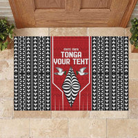Custom Tonga Rugby Rubber Doormat Mate Maa Kupesi Style LT9 Red - Polynesian Pride
