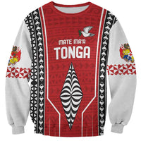 Custom Tonga Rugby Sweatshirt Mate Maa Kupesi Style LT9 Unisex Red - Polynesian Pride