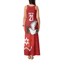Custom Tonga Rugby Tank Maxi Dress Mate Maa Kupesi Style LT9 - Polynesian Pride