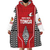 Custom Tonga Rugby Wearable Blanket Hoodie Mate Maa Kupesi Style LT9 - Polynesian Pride
