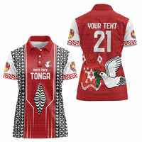 Custom Tonga Rugby Women Polo Shirt Mate Maa Kupesi Style LT9 - Polynesian Pride
