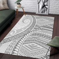 American Samoa White Sunday Area Rug Polynesian Lotu Tamaiti LT9 White - Polynesian Pride