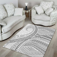 American Samoa White Sunday Area Rug Polynesian Lotu Tamaiti LT9 - Polynesian Pride