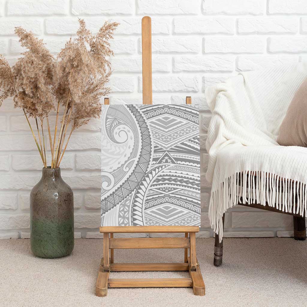 American Samoa White Sunday Canvas Wall Art Polynesian Lotu Tamaiti LT9 - Polynesian Pride