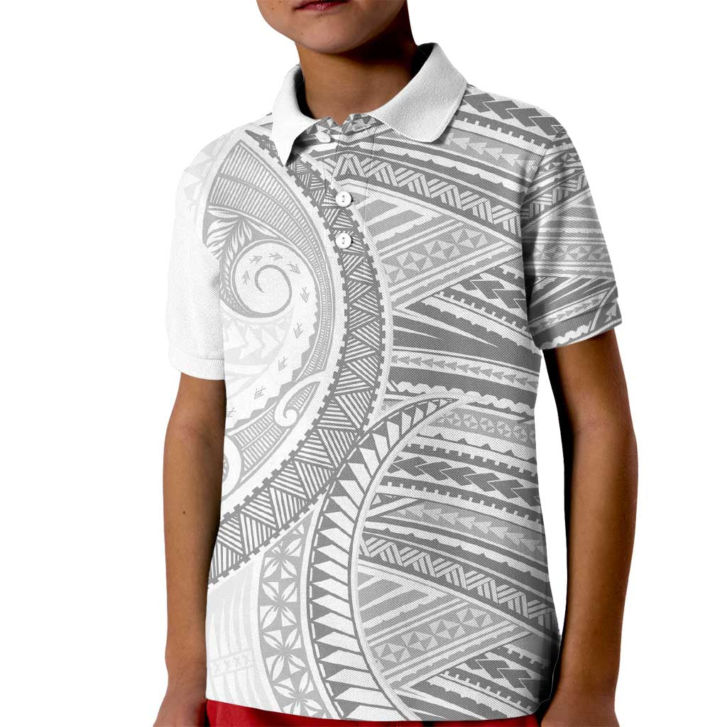 American Samoa White Sunday Kid Polo Shirt Polynesian Lotu Tamaiti LT9 Kid White - Polynesian Pride