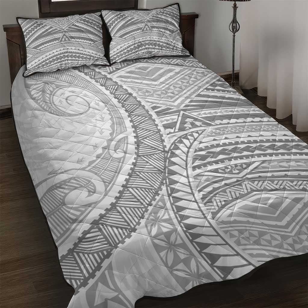 American Samoa White Sunday Quilt Bed Set Polynesian Lotu Tamaiti LT9 White - Polynesian Pride