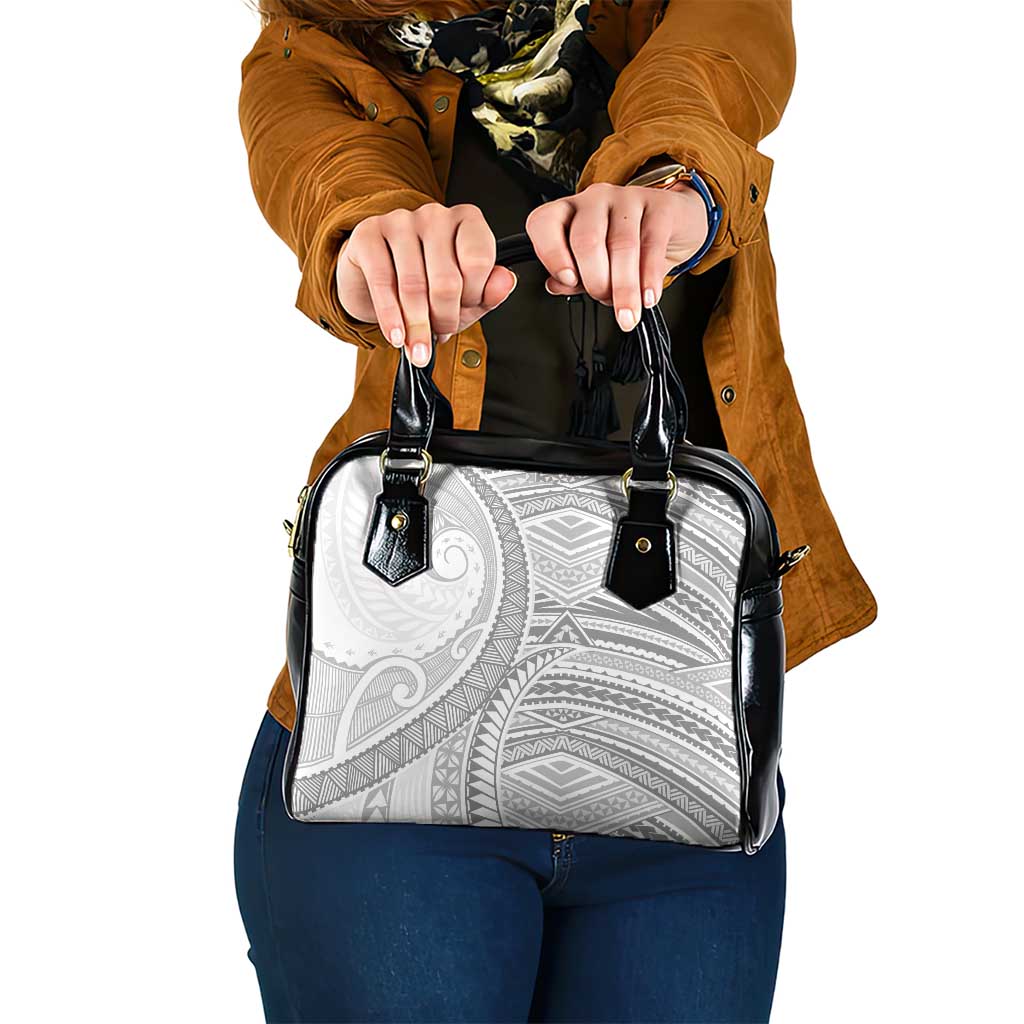 American Samoa White Sunday Shoulder Handbag Polynesian Lotu Tamaiti LT9 One Size White - Polynesian Pride