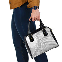 American Samoa White Sunday Shoulder Handbag Polynesian Lotu Tamaiti LT9 - Polynesian Pride